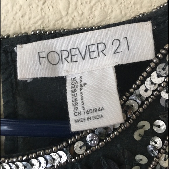 Forever 21 Green sequin top - Picture 4 of 5